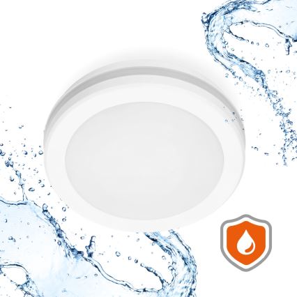 Plafoniera LED da bagno con sensore LED/12W/230V 3000/4000/6500K IP65 diametro 20 cm bianco + telecomando