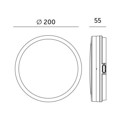 Plafoniera LED da bagno con sensore LED/12W/230V 3000/4000/6500K IP65 diametro 20 cm bianco + telecomando