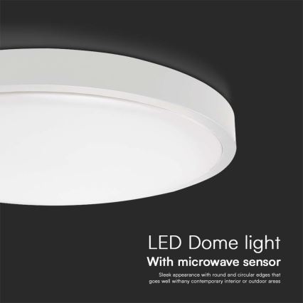 Plafoniera LED da bagno con sensore LED/18W/230V 6500K IP44 bianco + telecomando