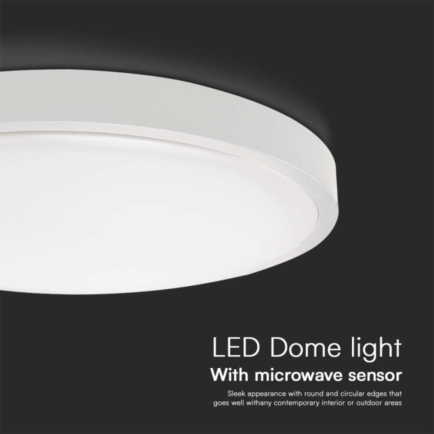Plafoniera LED da bagno con sensore LED/18W/230V 6500K IP44 diametro 29,5 cm bianco + telecomando