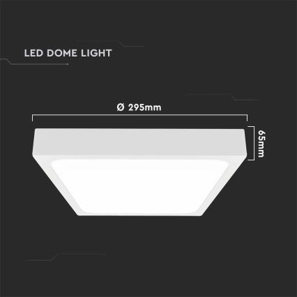 Plafoniera LED da bagno con sensore LED/24W/230V 4000K IP44 29,5x29,5 cm bianco
