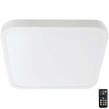 Plafoniera LED da bagno con sensore LED/36W/230V 4000K IP44 42x42 cm bianco + telecomando