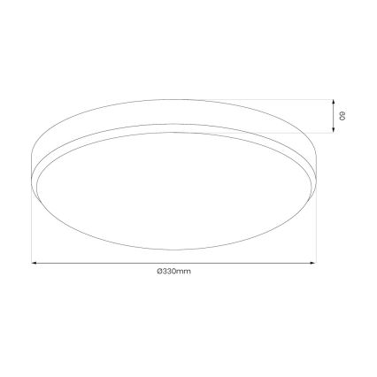 Plafoniera LED da bagno con sensore MAYA LED/13W/230V diametro 33 cm IP44 nero