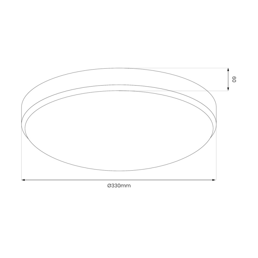 Plafoniera LED da bagno con sensore MAYA LED/13W/230V diametro 33 cm IP44 nero