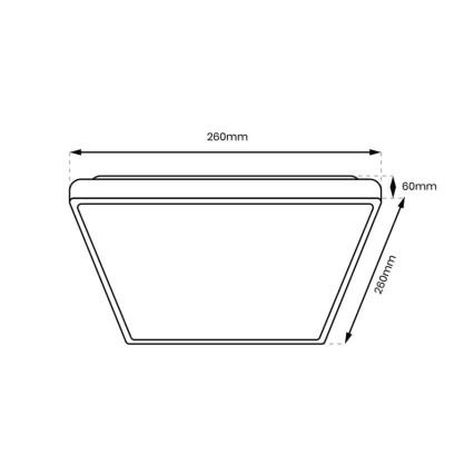 Plafoniera LED da bagno DABAR LED/11W/230V 4000K 26x26 cm IP44