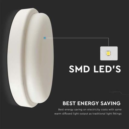 Plafoniera LED da bagno LED/12W/230V 4000K IP54 diametro 15 cm