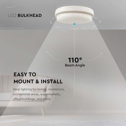 Plafoniera LED da bagno LED/12W/230V 4000K IP54 diametro 15 cm
