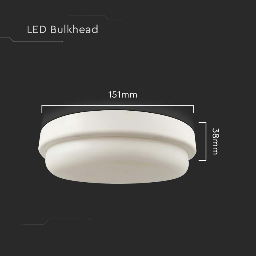 Plafoniera LED da bagno LED/12W/230V 4000K IP54 diametro 15 cm