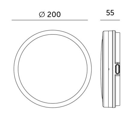 Plafoniera LED da bagno LED/12W/230V 3000/4000/6500K IP65 diametro 20 cm bianco