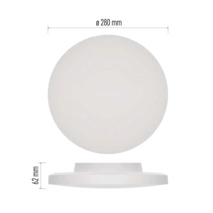 Plafoniera LED da bagno LED/15W/230V 3000/4000/5700K IP55 bianco