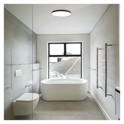 Plafoniera LED da bagno LED/15W/230V 3000/4000/5700K IP55 nero