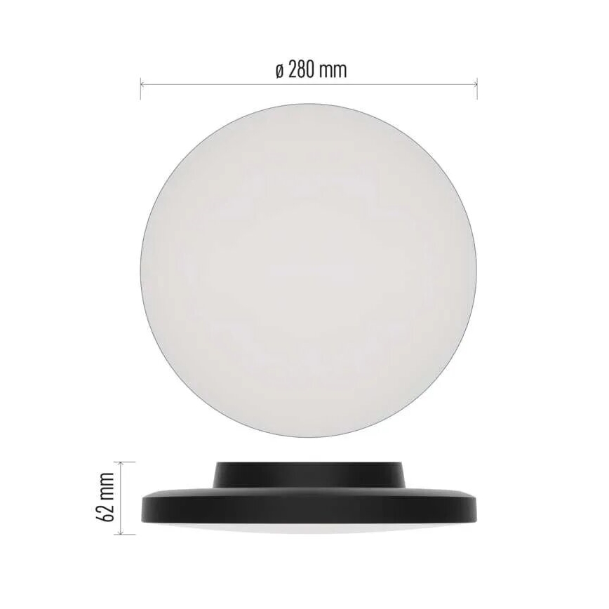 Plafoniera LED da bagno LED/15W/230V 3000/4000/5700K IP55 nero