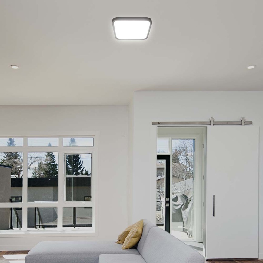 Plafoniera LED da bagno SAMSUNG CHIP LED/18W/230V IP44 4000K 25x25 cm nero
