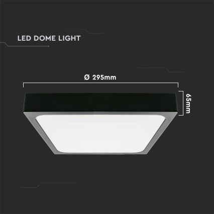 Plafoniera LED da bagno LED/24W/230V 3000K IP44 nero