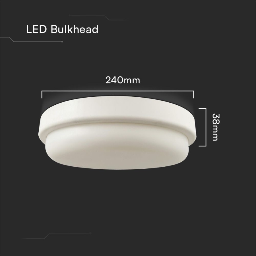 Plafoniera LED da bagno LED/24W/230V 4000K IP54 diametro 24 cm