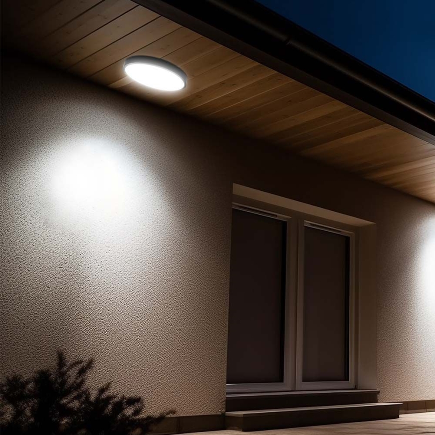 Plafoniera LED da bagno SAMSUNG CHIP LED/24W/230V IP44 4000K diametro 29 cm nero