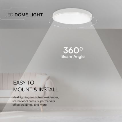 Plafoniera LED da bagno SAMSUNG CHIP LED/24W/230V IP44 6500K diametro 29 cm bianco