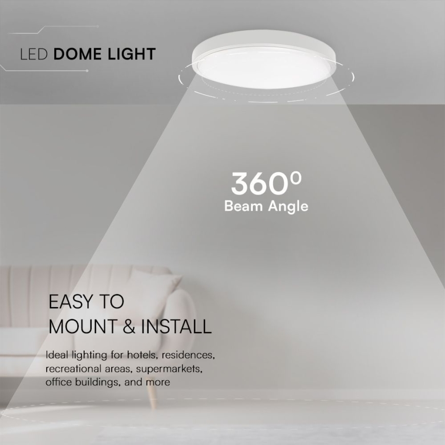 Plafoniera LED da bagno SAMSUNG CHIP LED/24W/230V IP44 6500K diametro 29 cm bianco
