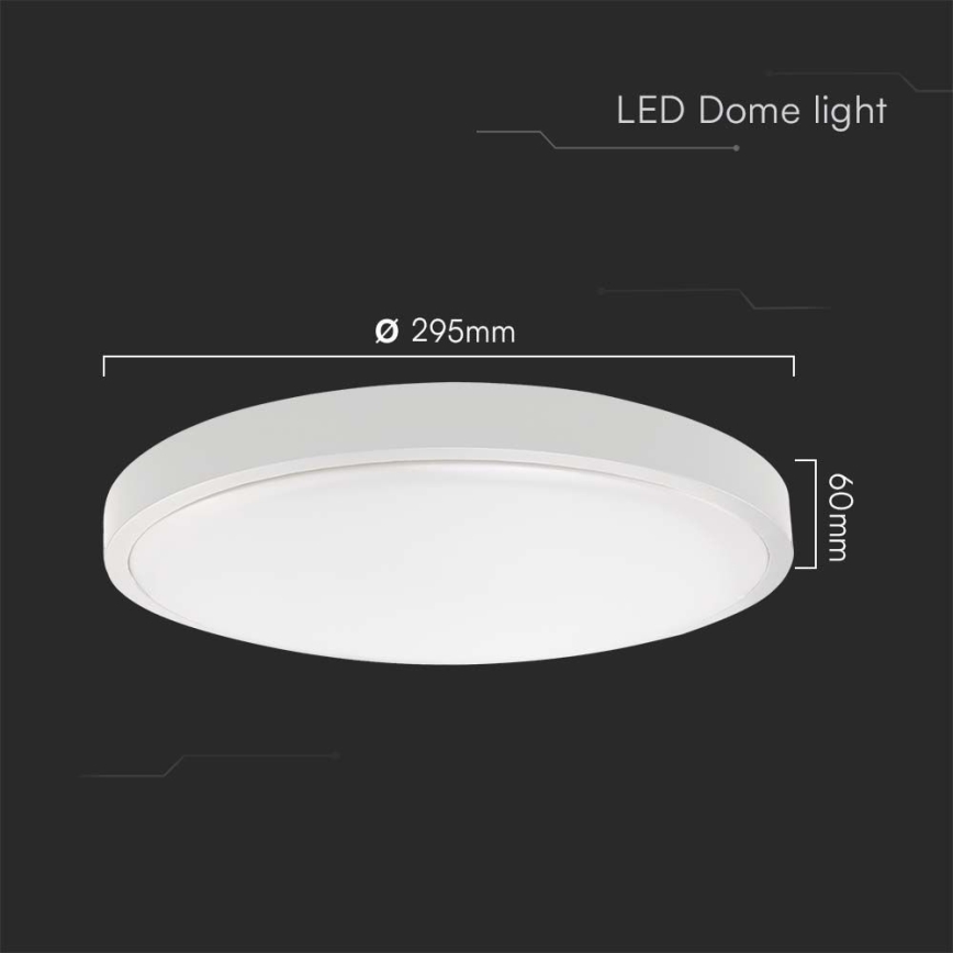 Plafoniera LED da bagno SAMSUNG CHIP LED/24W/230V IP44 6500K diametro 29 cm bianco