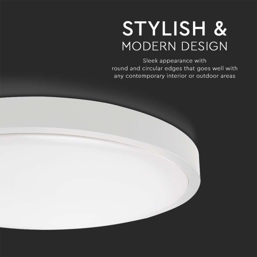 Plafoniera LED da bagno LED/30W/230V 3000K IP44 diametro 42 cm bianco