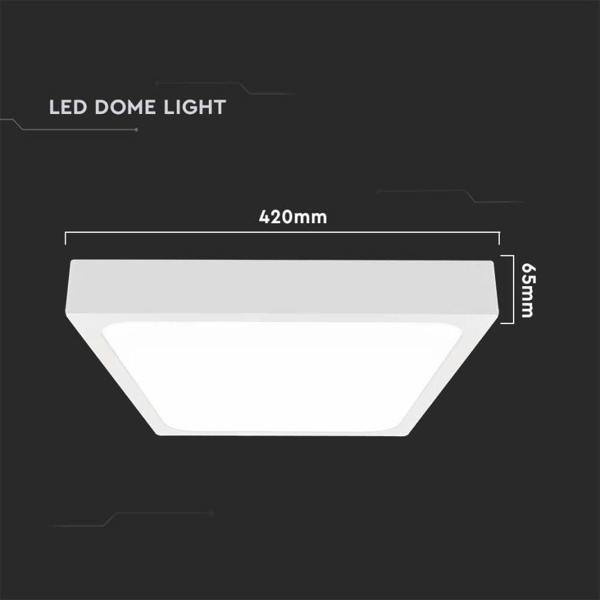 Plafoniera LED da bagno LED/30W/230V 4000K IP44 42x42 cm bianco