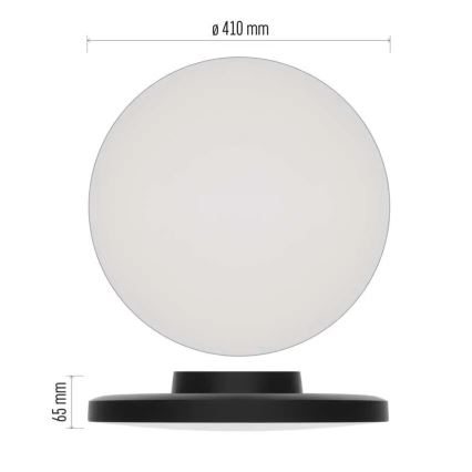 Plafoniera LED da bagno LED/32W/230V 3000/4000/5700K IP55 nero