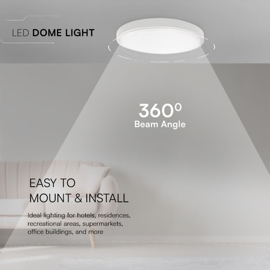 Plafoniera LED da bagno SAMSUNG CHIP LED/36W/230V IP44 3000K diametro 35 cm bianco