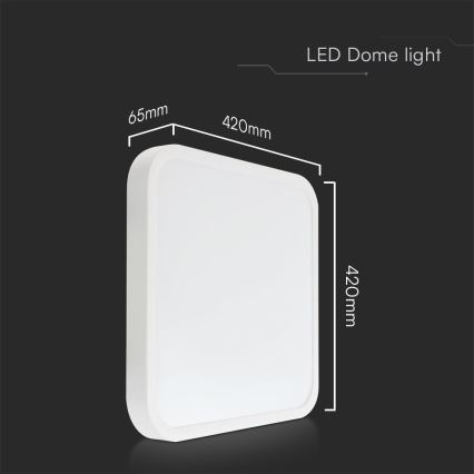 Plafoniera LED da bagno SAMSUNG CHIP LED/48W/230V IP44 4000K 42x42 cm bianco