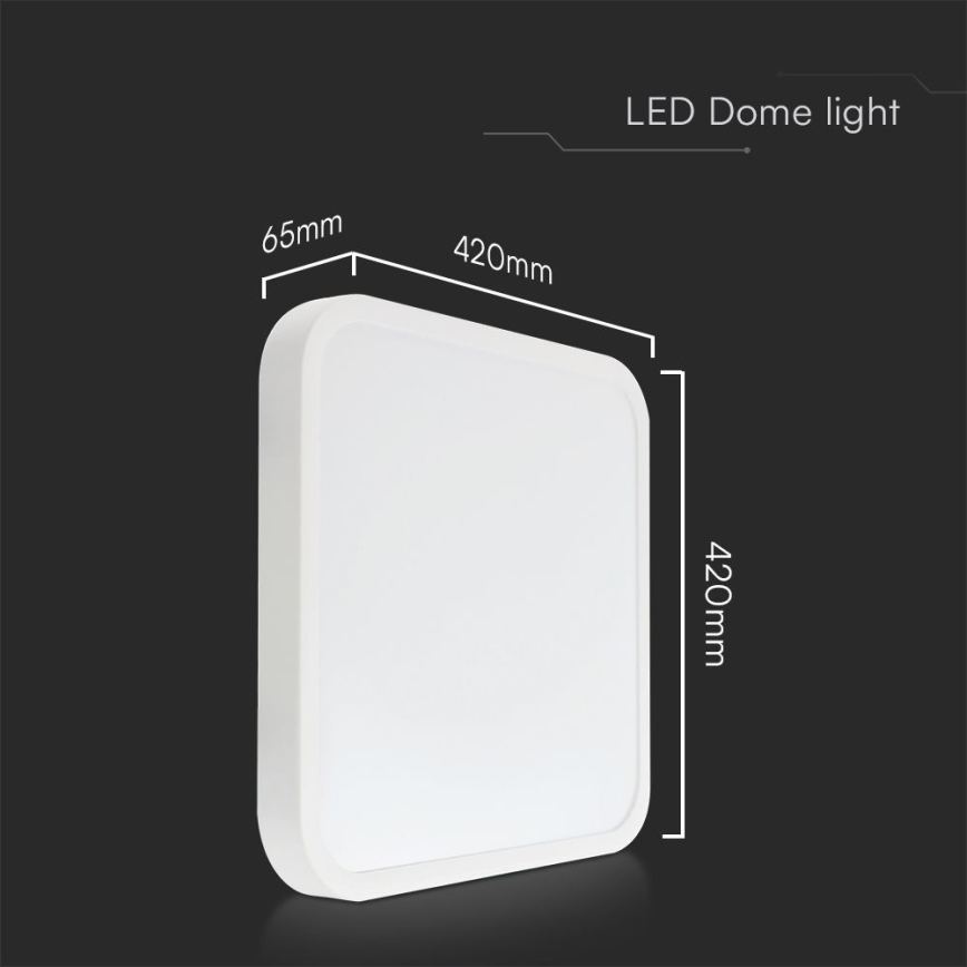 Plafoniera LED da bagno SAMSUNG CHIP LED/48W/230V IP44 4000K 42x42 cm bianco