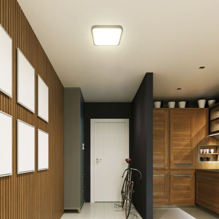 Plafoniera LED da bagno SAMSUNG CHIP LED/48W/230V IP44 4000K 42x42 cm nero