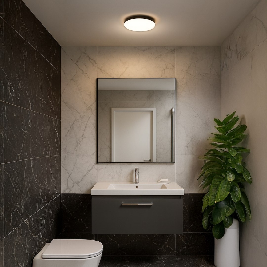 Plafoniera LED da bagno MAYA LED/15W/230V diametro 33 cm IP44 nero