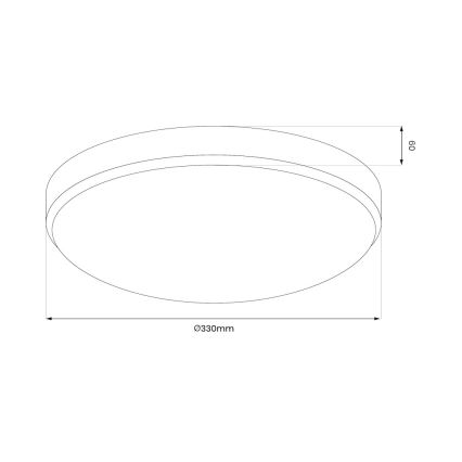 Plafoniera LED da bagno MAYA LED/15W/230V diametro 33 cm IP44 oro