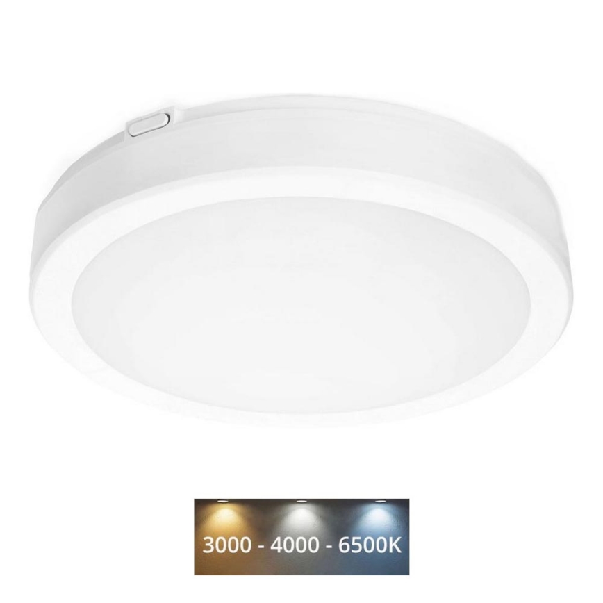 Plafoniera LED da bagno NAIROS LED/18W/230V 3000/4000/6500K IP65 diametro 30 cm bianco
