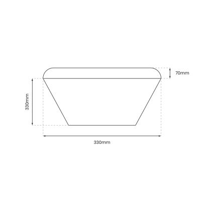 Plafoniera LED da bagno NEMO LED/17W/230V IP44 nero