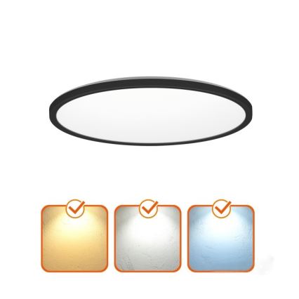 Plafoniera LED da bagno NIVERA LED/12W/230V IP54 3000/4000/6000K diametro 22,5 cm nero