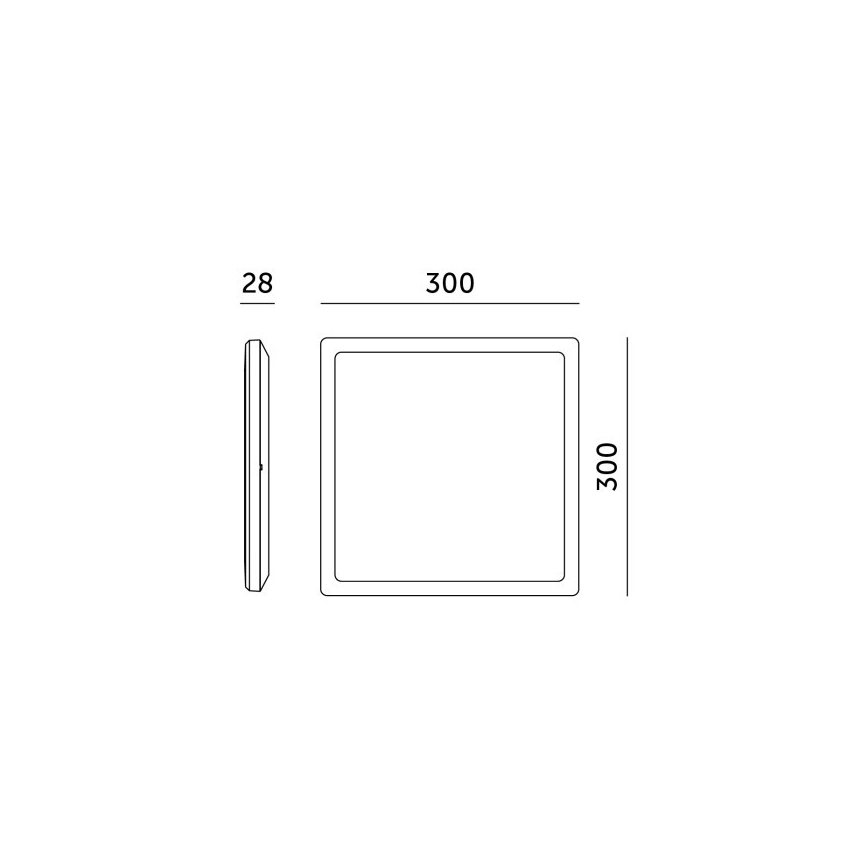 Plafoniera LED da bagno NIVERA LED/24W/230V IP54 3000/4000/6000K 30x30 cm bianco