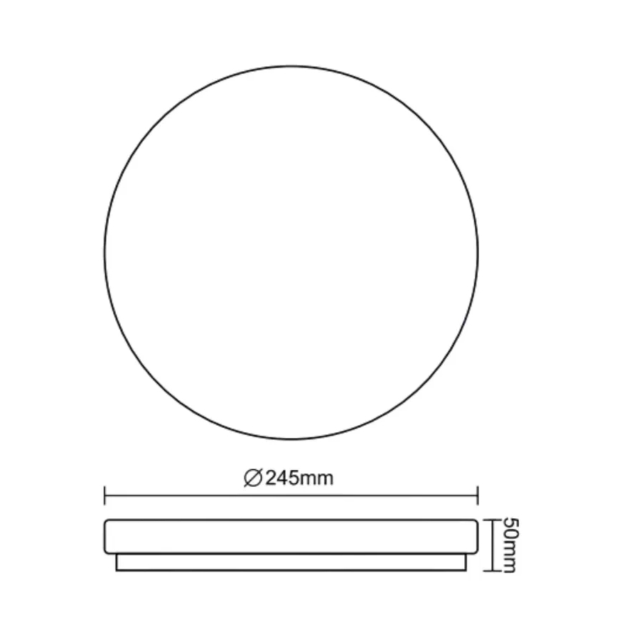 Plafoniera LED da bagno OPAL LED/12W/230V Ø 24,5 cm IP44 bianca