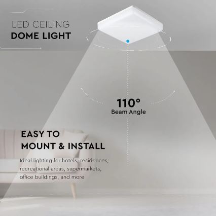 Plafoniera LED da bagno SAMSUNG CHIP LED/15W/230V 6500K IP44 20x20 cm