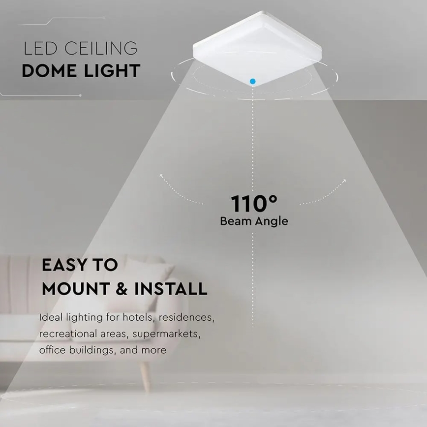 Plafoniera LED da bagno SAMSUNG CHIP LED/15W/230V 6500K IP44 20x20 cm