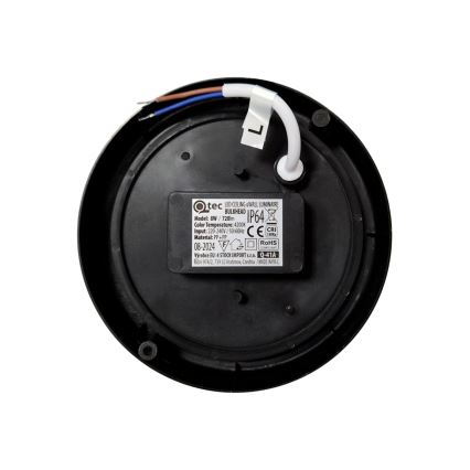Plafoniera LED da esterno 8W/230V 4200K diam. 14 cm IP64 nera