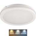 Plafoniera LED da esterno BENO E LED/12W/230V 3000/4000/6500K diametro 20 cm IP65 bianco