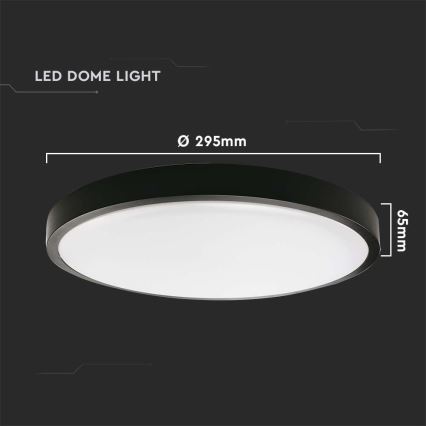 Plafoniera LED da esterno con sensore LED/24W/230V 4000K IP44 nero