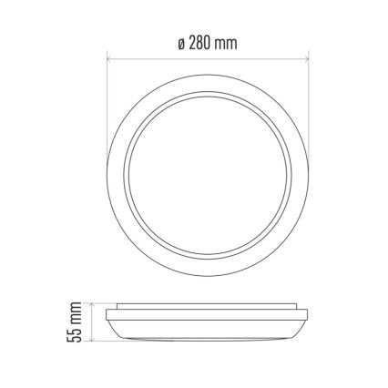 Plafoniera LED da esterno DORI LED/24W/230V IP54 tondo