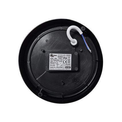 Plafoniera LED da esterno LED/15W/230V 4200K diametro 15,5 cm IP64 nero