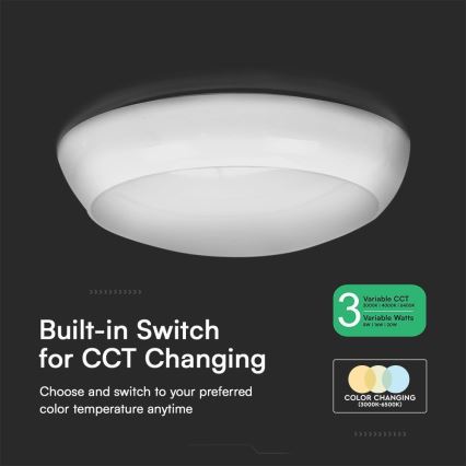 Plafoniera LED da esterno LED/8W/16W/20W/230V IP65 3000/4000/6500K