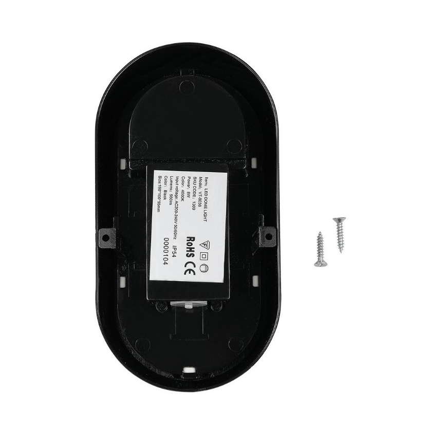 Plafoniera LED da esterno LED/8W/230V IP54 nera