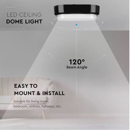 Plafoniera LED da esterno LED/8W/230V IP54 nera