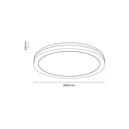 Plafoniera LED da esterno MARLON LED/12W/230V 4000K IP54 nero