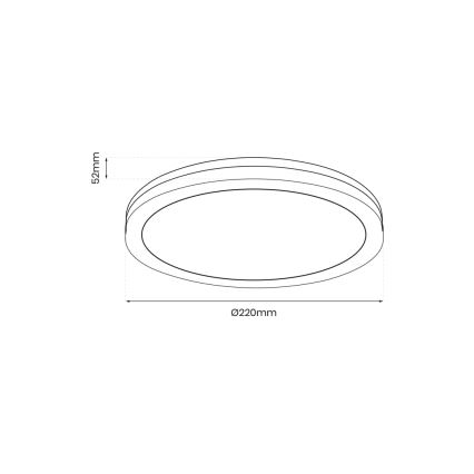 Plafoniera LED da esterno MARLON LED/18W/230V 4000K IP54 nero