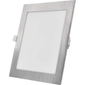 Plafoniera LED da incasso NEXXO LED/18W/230V 3000/3500/4000K argento 22,5x22,5 cm